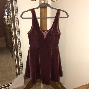 express velvet vneck dress